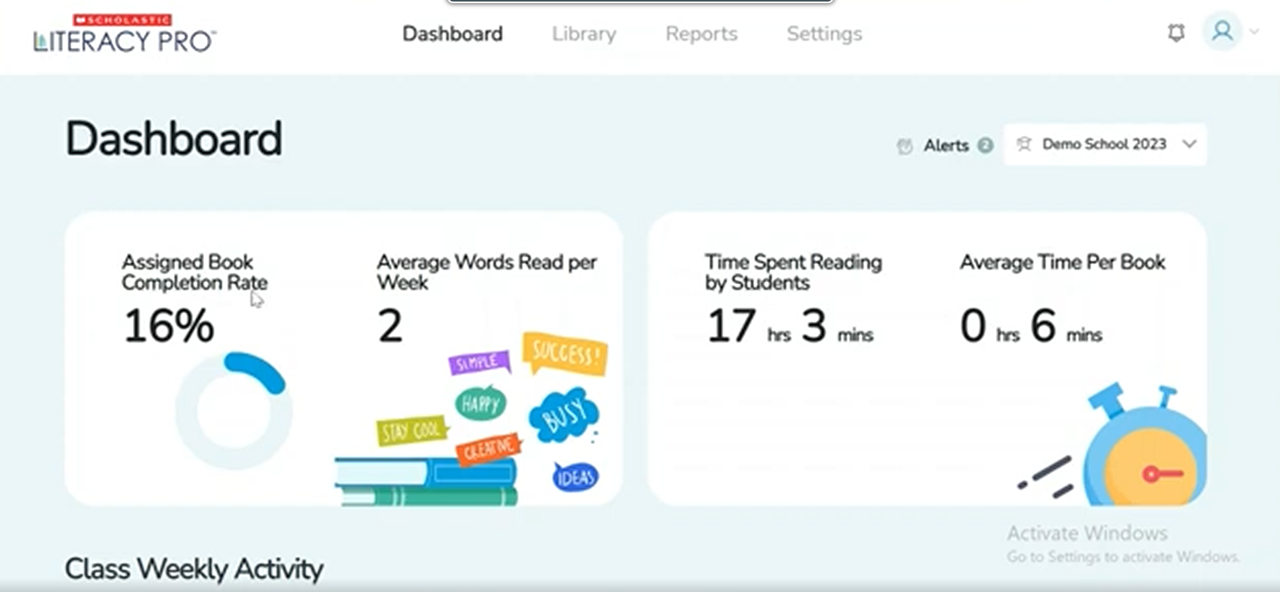 The Early Bird dashboard for teachers